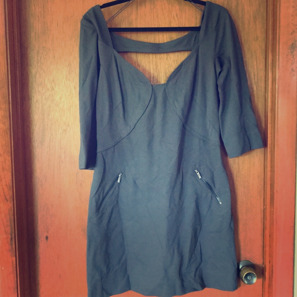 Z Spoke by Zac Posen grey cocktail dress